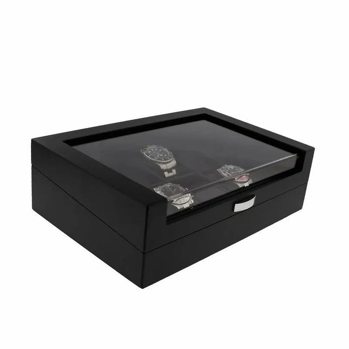 Black Oak Wooden Veneer Watch Box for 10 Watches by Aevitas