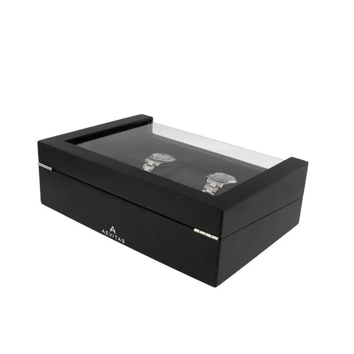 Black Oak Wooden Veneer Watch Box for 10 Watches by Aevitas