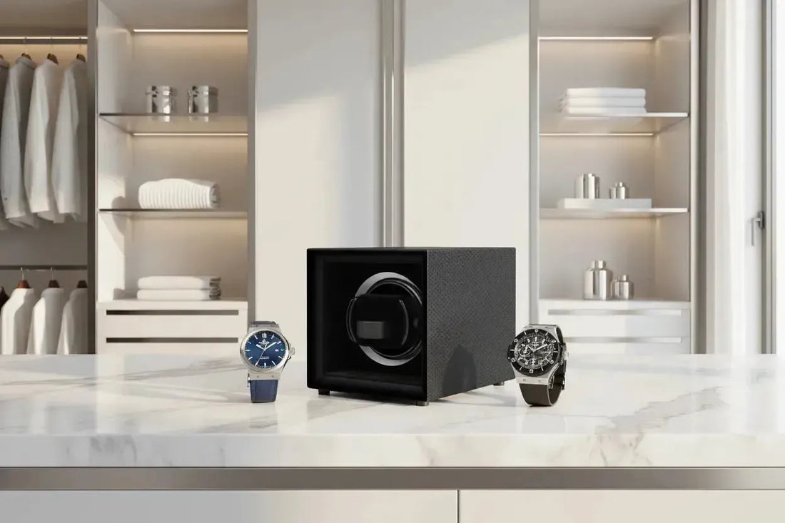 Aevitas Single Watch Winder Carbon Fibre with Hublot Big Bang and Classic Fusion — watch winder for Hublot watches UK