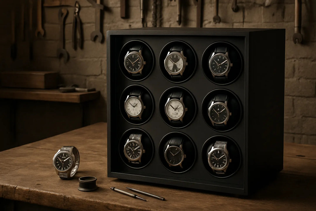 Professional Watch Winder Setup: Collector's Workshop