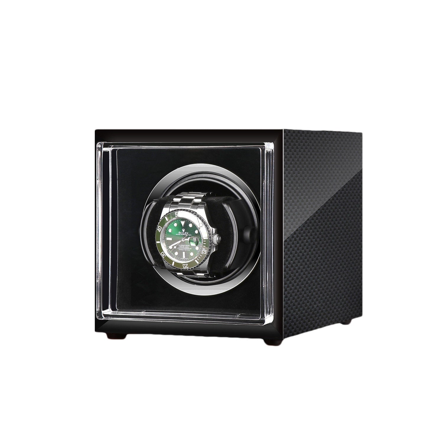 New Single Watch Winder in Carbon Fibre Perfect for Rolex Watches