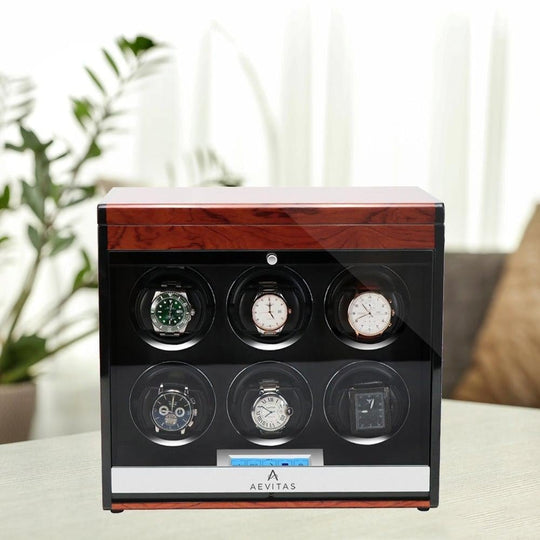 Las nuevas bobinadoras para relojes con acabado de chapa de madera de Aevitas