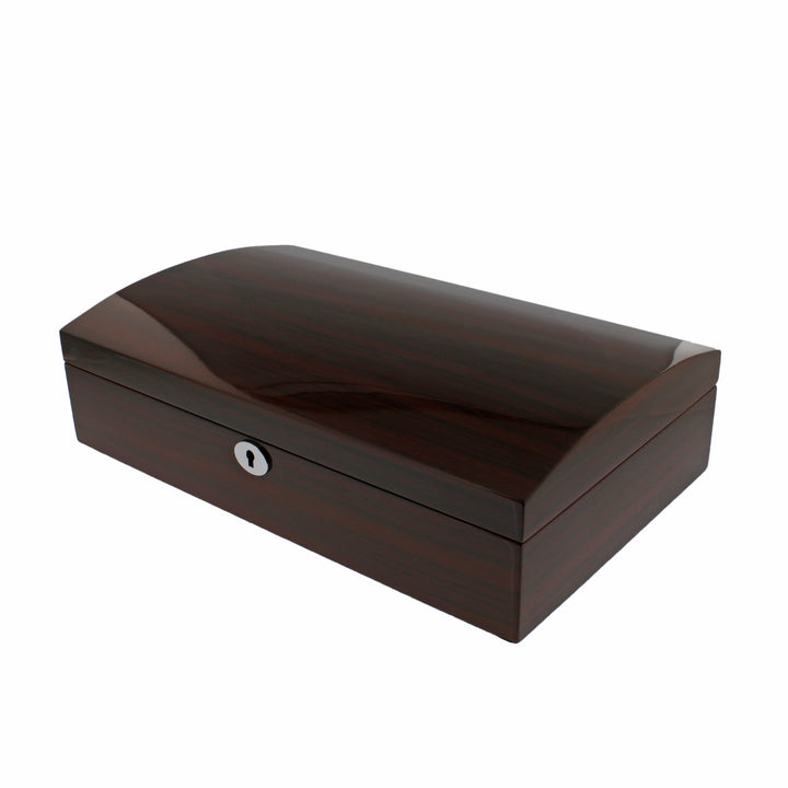 12 Watch Box in Striped Mahogany Wood Veneer Finish by Aevitas