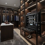 12 Watch Winder Safe Luxury Black Leather with Contrast Stitching by Aevitas