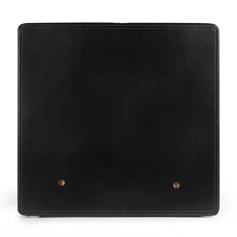 12 Watch Winder Safe Luxury Black Leather with Contrast Stitching by Aevitas