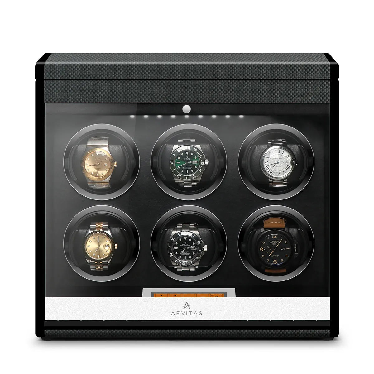 6 Watch Winder in Carbon Fibre - Aevitas for Optimal Watch Care
