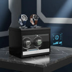 2 Watch Winder Black Edition with Extra Storage Area by Aevitas