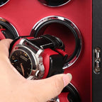 2 Watch Winder in Black Smooth Leather Finish by Aevitas