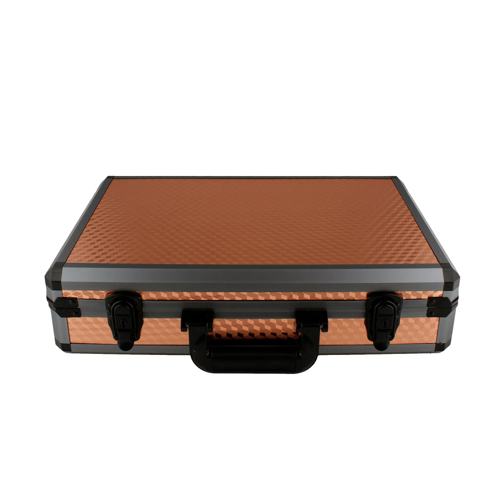 24 Watch Briefcase in Rose Gold with Lift Out Tray
