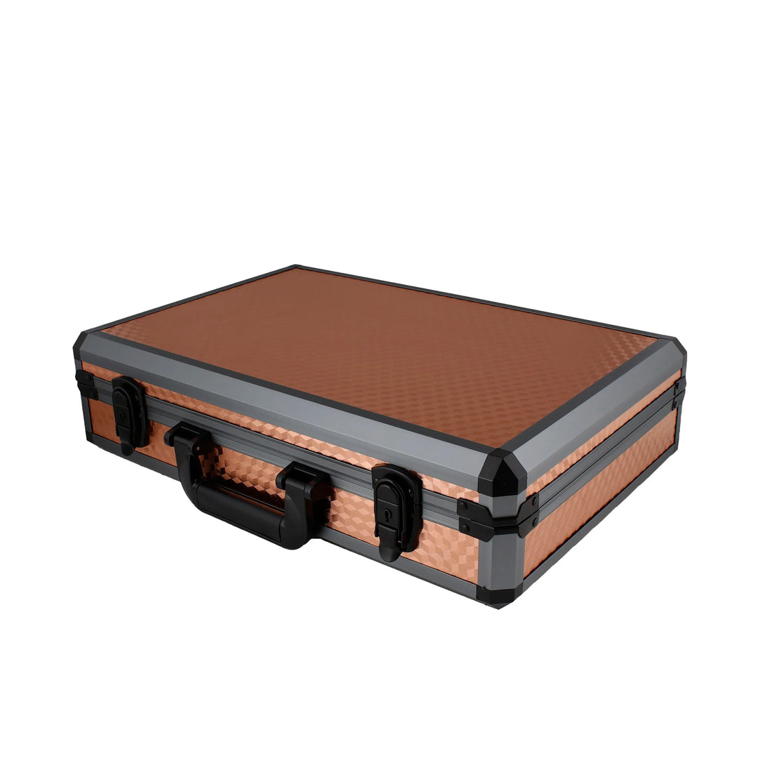 24 Watch Briefcase in Rose Gold with Lift Out Tray