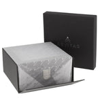 4 Cufflink 4 Watch Box Black Genuine Leather Blue Velvet Lining by Aevitas