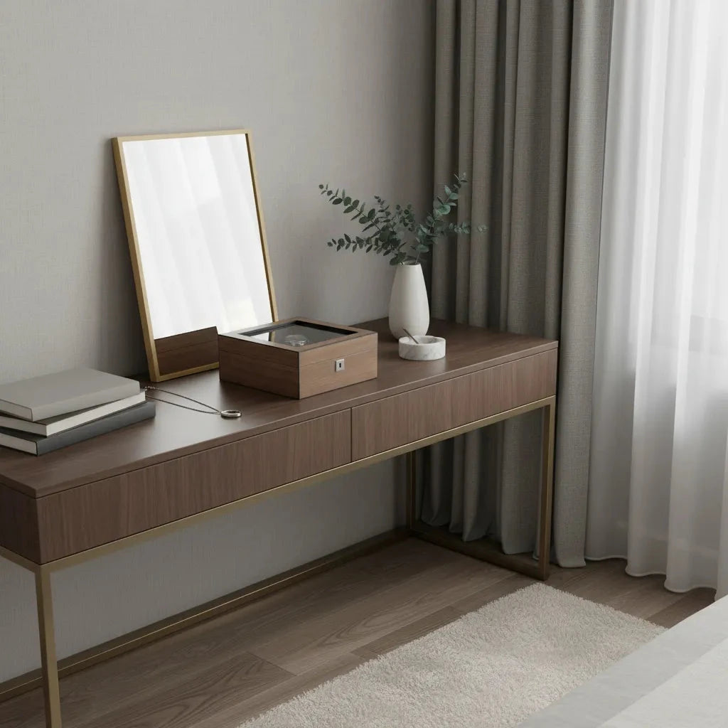 4 Watch Box with Cufflink Storage Natural Walnut Finish by Aevitas