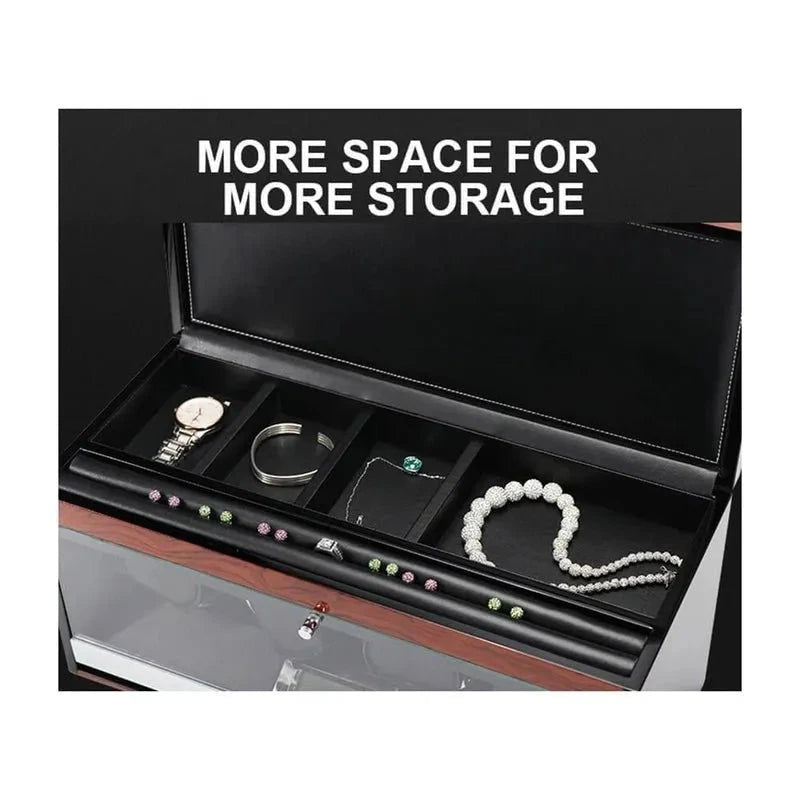 4 Watch Winder Black Edition with Extra Storage Area by Aevitas