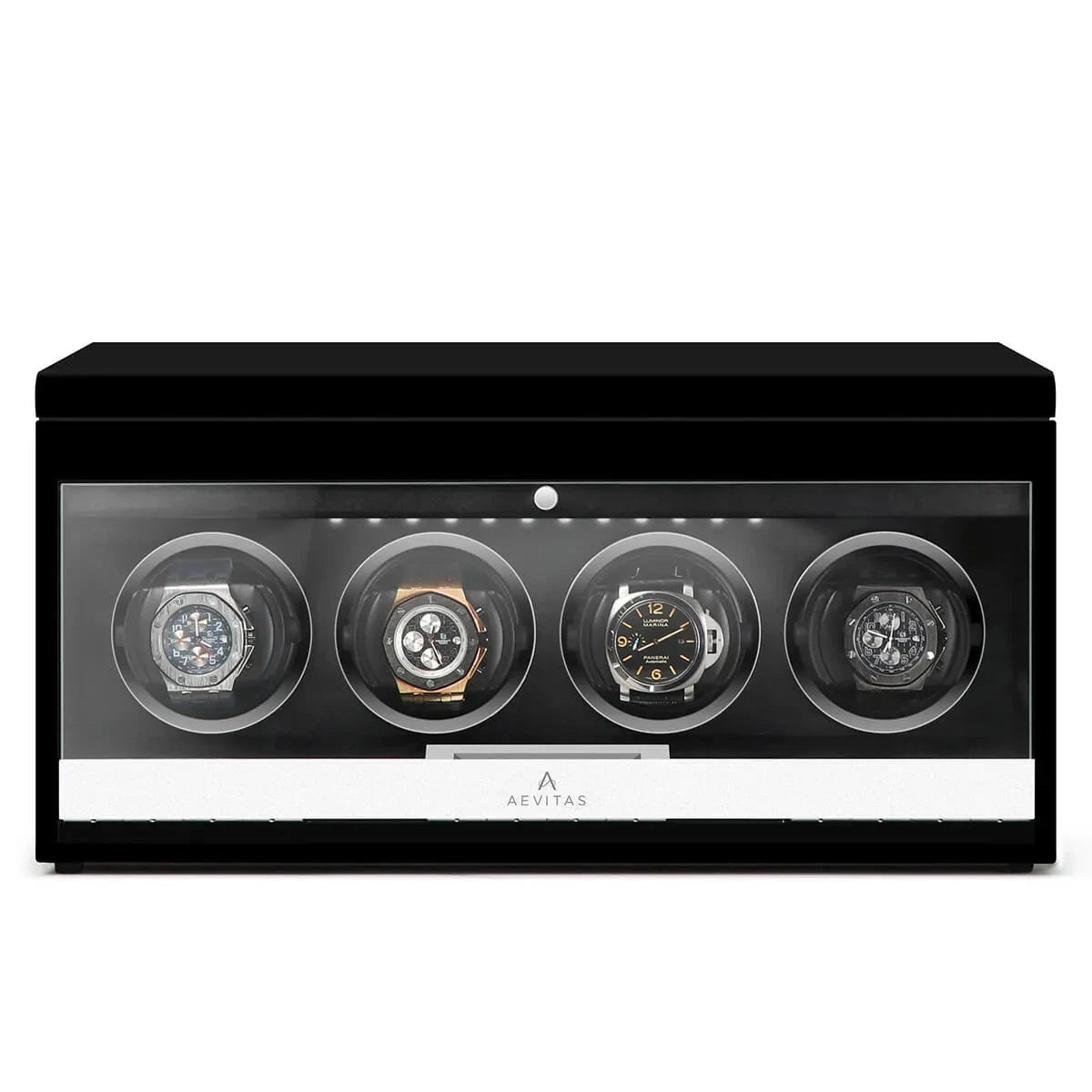 4 Watch Winder Black Edition with Extra Storage Area by Aevitas