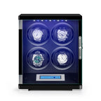 4 Watch Winder Piano Black Wood Finish the Tower Series by Aevitas