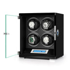 4 Watch Winder Piano Black Wood Finish the Tower Series by Aevitas