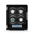 4 Watch Winder Piano Black Wood Finish the Tower Series by Aevitas