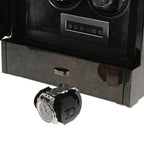 6 Watch Winder Dark Burl Wood Finish the Tower Series by Aevitas