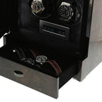 6 Watch Winder Dark Burl Wood Finish the Tower Series by Aevitas