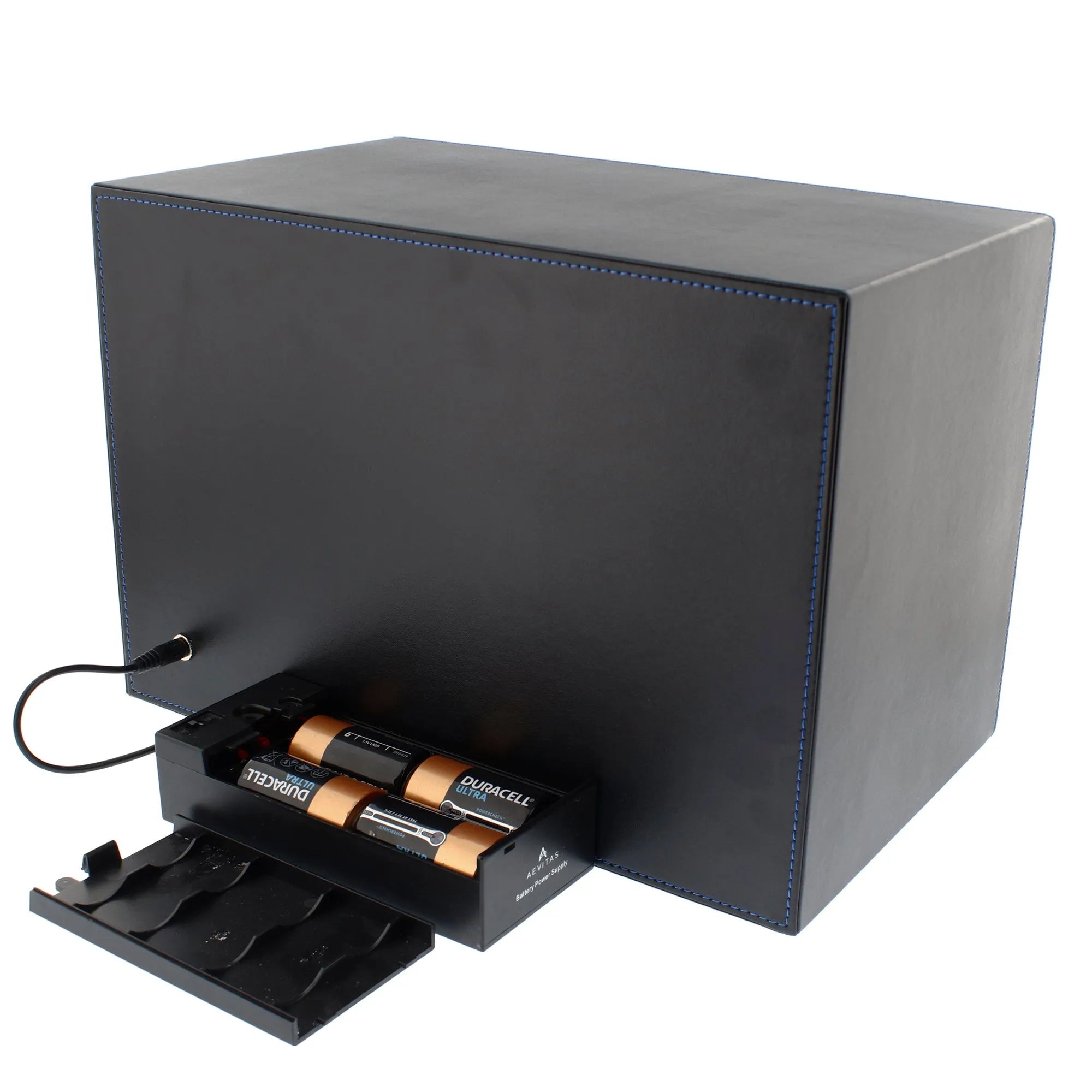 6 Watch Winder Safe Module Black Smooth Leather Finish by Aevitas