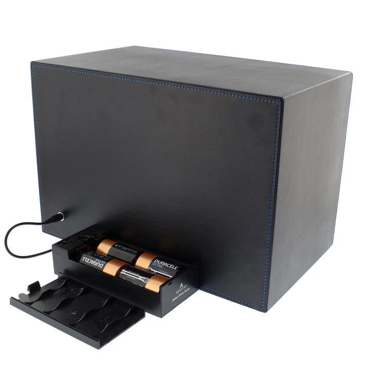 6 Watch Winder Safe Module Black Smooth Leather Finish by Aevitas