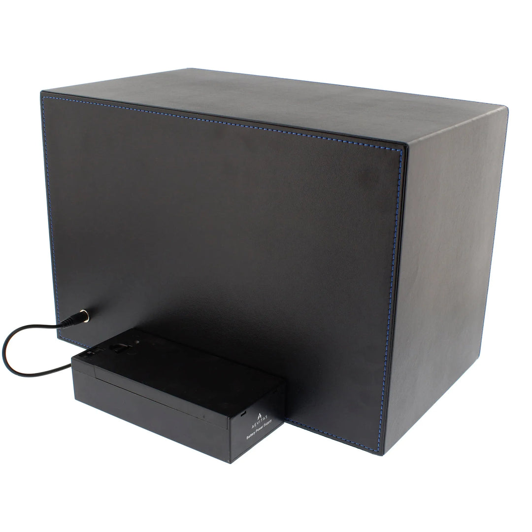 6 Watch Winder Safe Module Black Smooth Leather Finish by Aevitas
