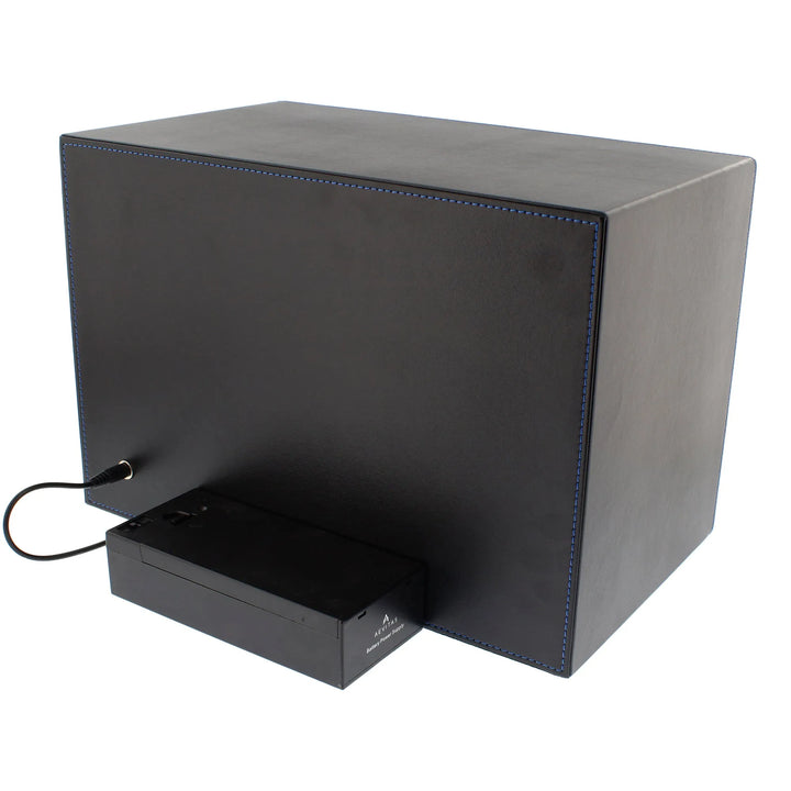 6 Watch Winder Safe Module Black Smooth Leather Finish by Aevitas