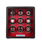 9 Watch Winder in Smooth Black Leather Finish by Aevitas UK