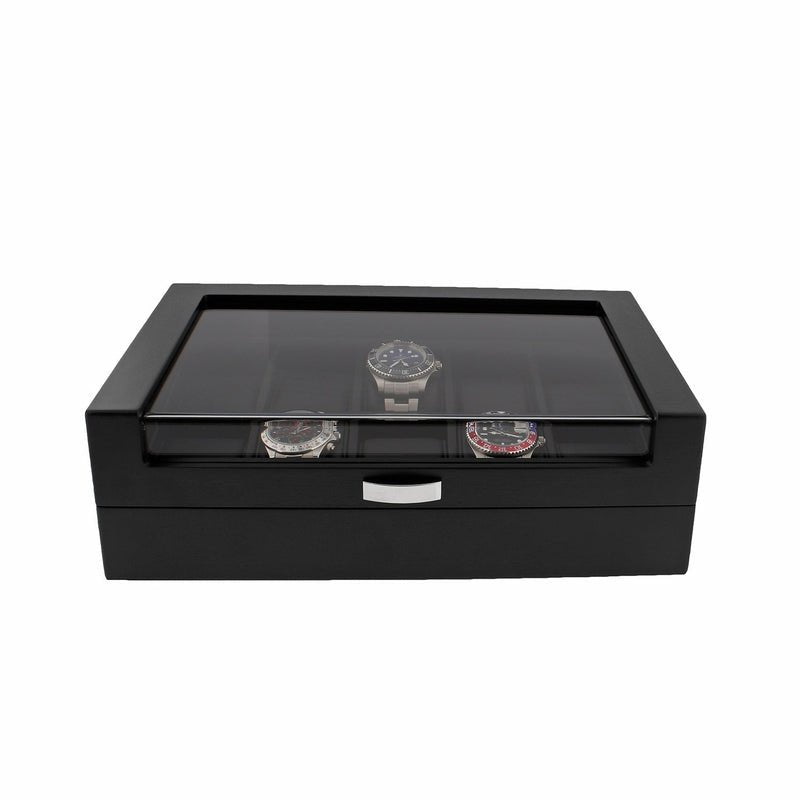 Black Oak Wooden Veneer Watch Box for 10 Watches by Aevitas