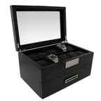 Black Oak Wooden Veneer Watch Box for 20 Watches by Aevitas
