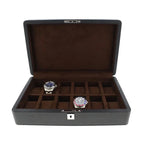 Carbon Fibre Leather Watch Box Premium Quality 12 Watches by Aevitas