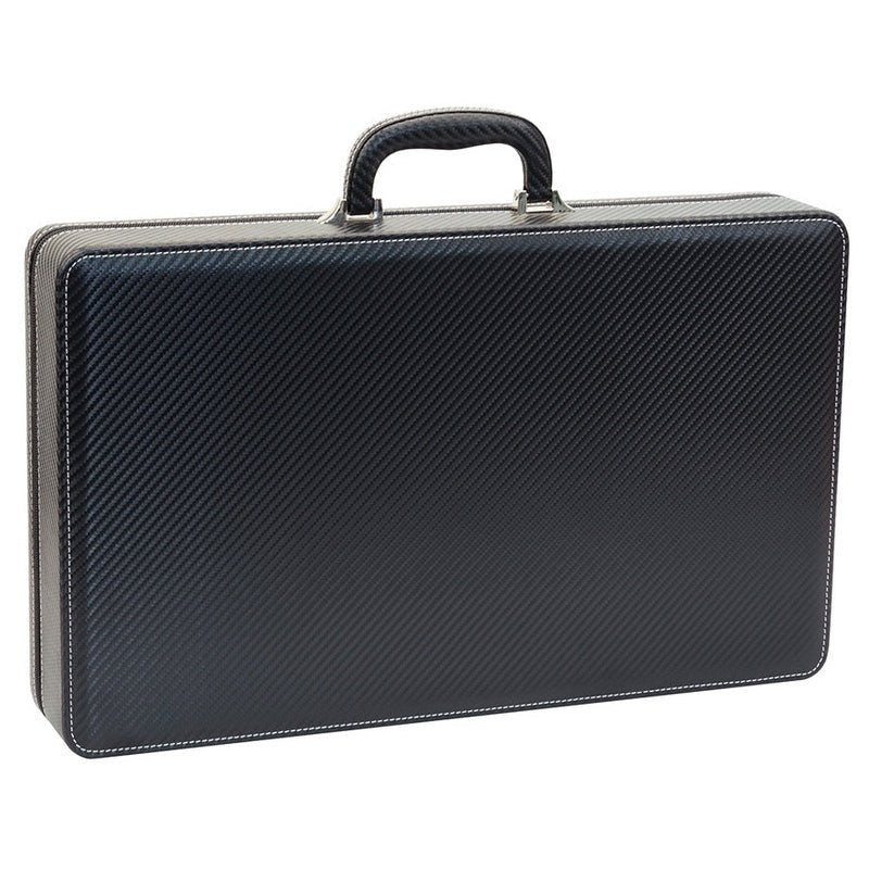 Carbon Fibre Leather Watch Travel Case for 24 Watches by Aevitas