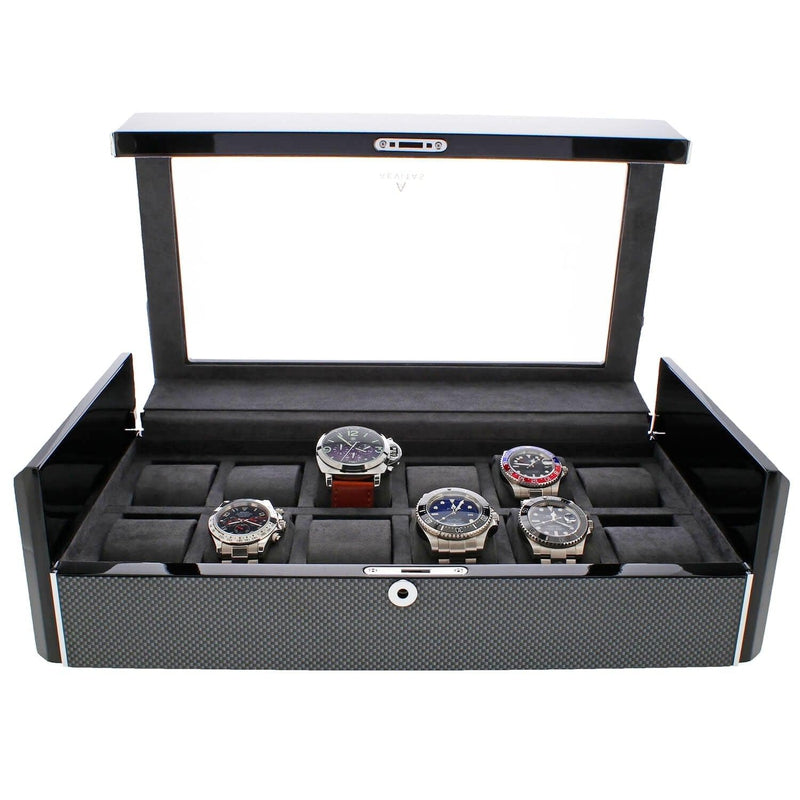 Carbon-Fibre-Watch-Box-Premium-Quality-for-12-Watches-by-Aevitas