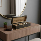 Dark Walnut Wood Natural Finish Watch Box for 5 Watches by Aevitas