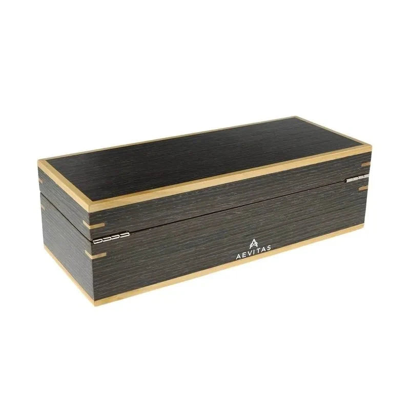 Dark Walnut Wood Natural Finish Watch Box for 5 Watches by Aevitas