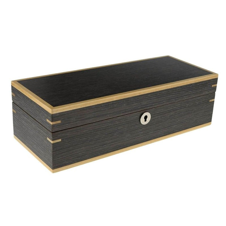 Dark Walnut Wood Natural Finish Watch Box for 5 Watches by Aevitas