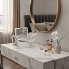 Large Size Ivory Bonded Leather Jewellery Box by Aevitas