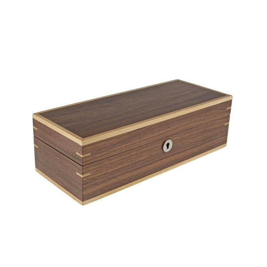 Light Walnut Wood Natural Finish Watch Box for 5 Watches by Aevitas