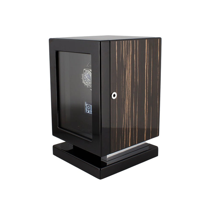 Premium 1 Watch Winder in Zebrano Ebony Wood Piano Lacquer by Aevitas