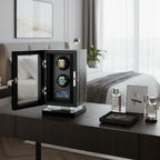 Premium 2 Watch Winder in Zebrano Ebony Wood Piano Lacquer by Aevitas