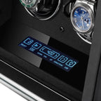 Premium 6 Watch Winder in Dark Walnut Wood Piano Lacquer by Aevitas