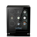 Premium 9 Watch Winder in Striped Ebony Wood Piano Lacquer by Aevitas