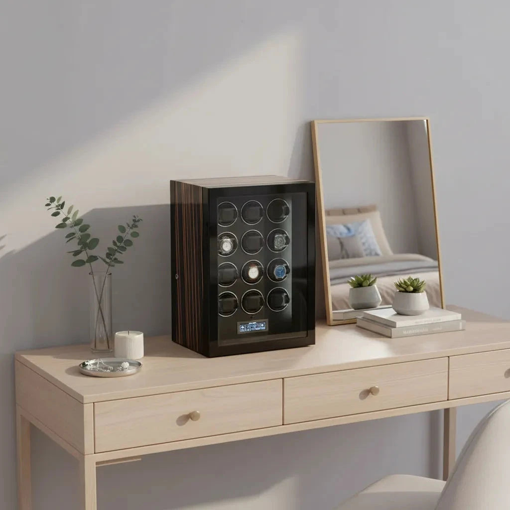 Premium Automatic 12 Watch Winder with Touch Screen by Aevitas