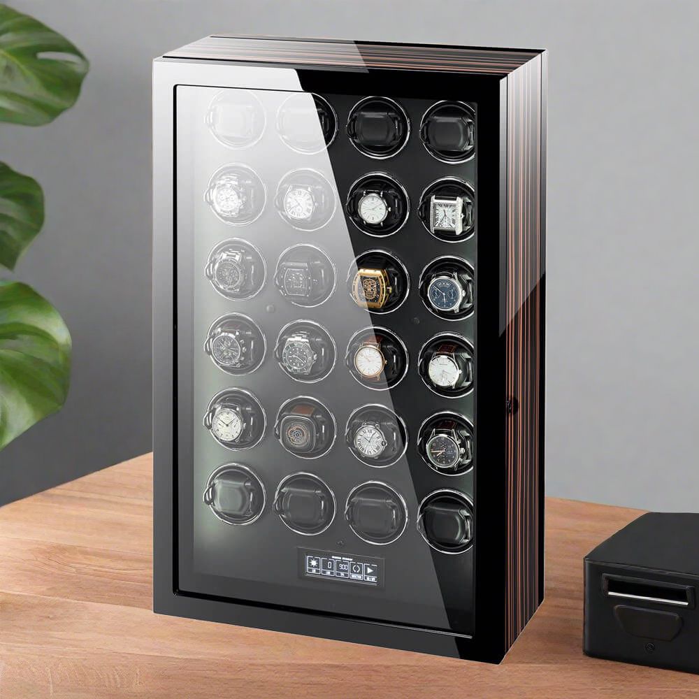 Premium Automatic 24 Watch Winder with Touch Screen by Aevitas