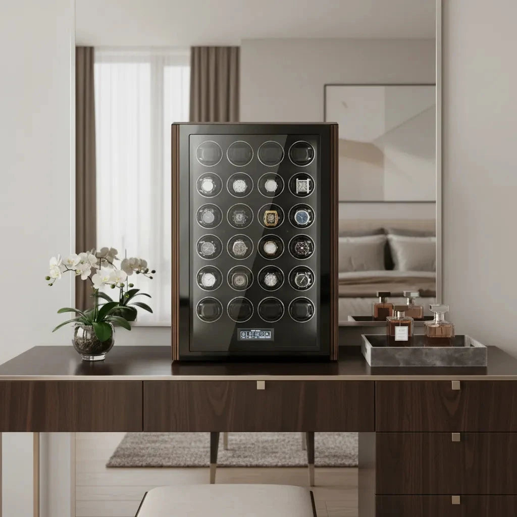 Premium Automatic 24 Watch Winder with Touch Screen by Aevitas