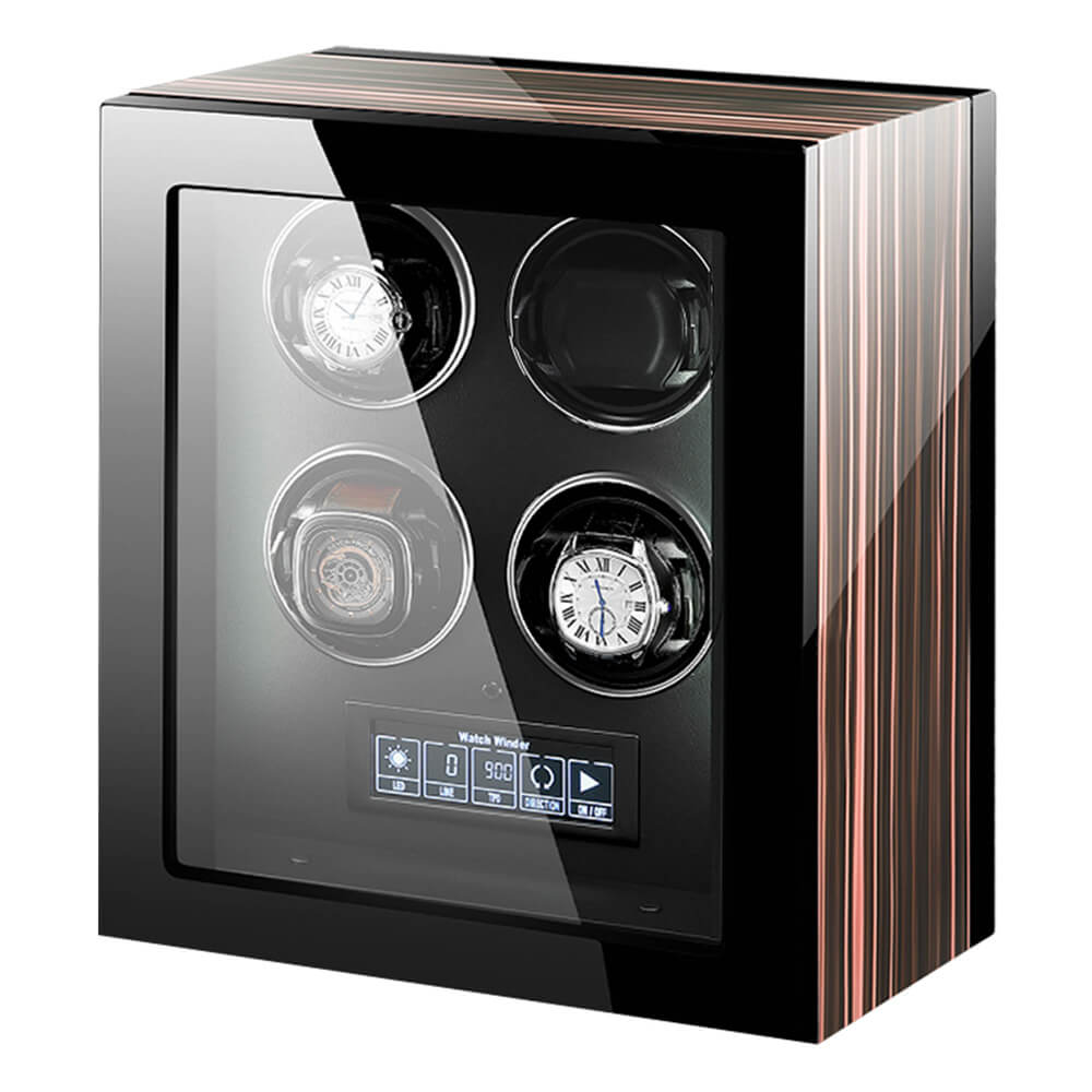 Premium Automatic 4 Watch Winder with Touch Screen by Aevitas