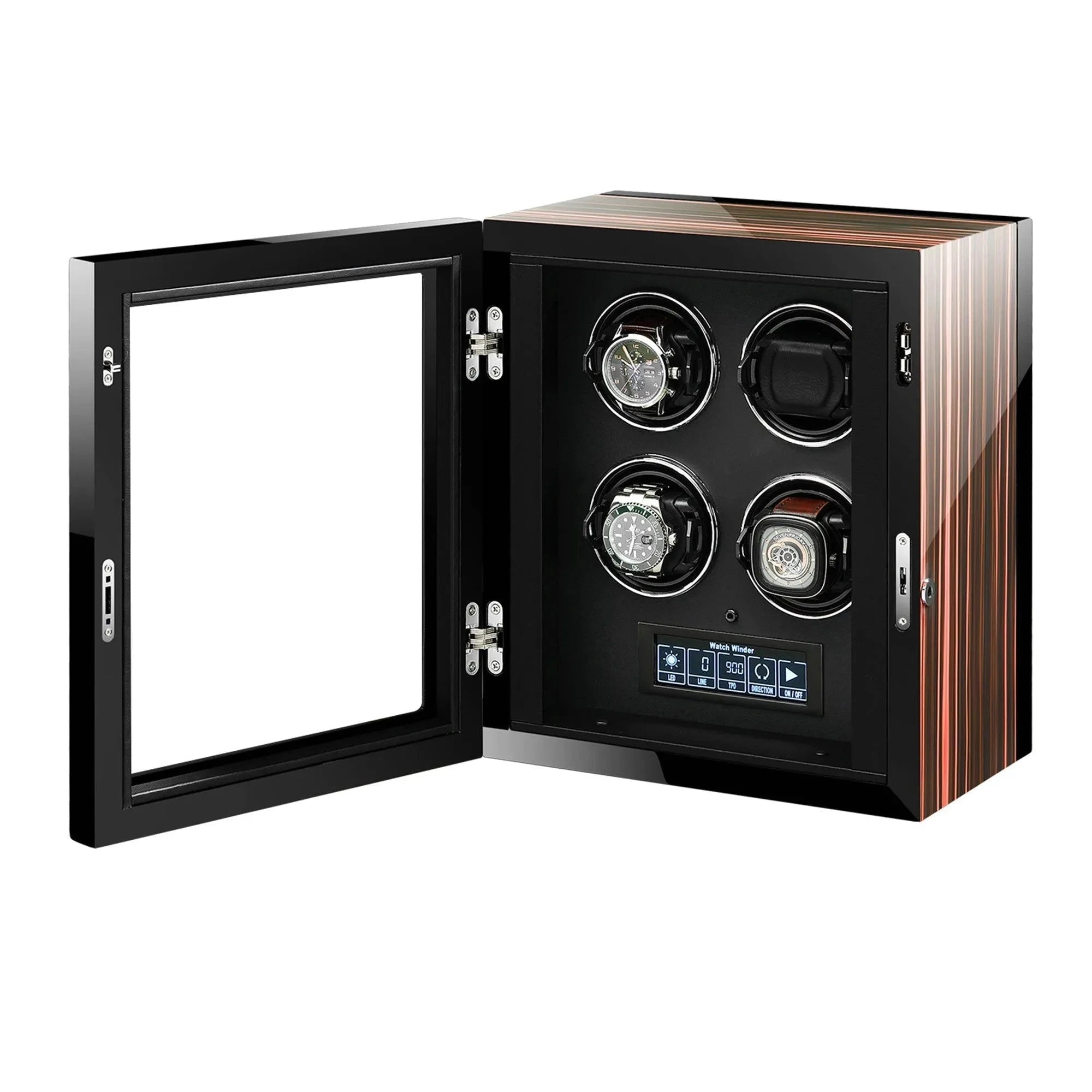 Premium Automatic 4 Watch Winder with Touch Screen by Aevitas