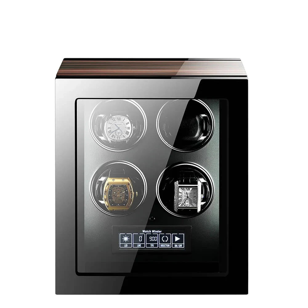 Premium Automatic 4 Watch Winder with Touch Screen by Aevitas