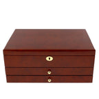 Premium Jewellery Box Extra Large Size Camphor Finish with Camel Colour Lining by Aevitas