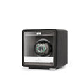 Premium Single Watch Winder Black Genuine Leather Mains Powered by Aevitas